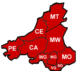 Map of Wales